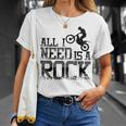 All I Need Is A Rock Trial Bike Motorcycle T-Shirt Geschenke für Sie