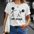 Oh Snap Stick Figure Hilarious Sarcastic Humor Saying T-Shirt Gifts for Her