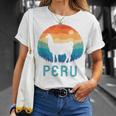 Peru Retro Llamaintage Machu Picchu Alpaca South American T-Shirt Geschenke für Sie