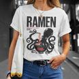 Ramen Anime Manga Kawaii Otaku Fashion Backprint Streetwear Gray T-Shirt Geschenke für Sie