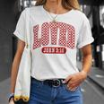 Retro Checked Christian Valentines Loved 3 T-Shirt Gifts for Her