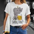 Saufifant Beer Drinker Saufen Party Saying T-Shirt Geschenke für Sie