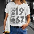 Sintage De 1967 Para Retro Divertidas Cumpleaños De 1967 Camiseta unisex Regalos para ella