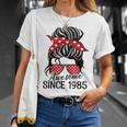 Vintage Awesome Since 1985 Woman And Girl Born 1985 Gray T-Shirt Geschenke für Sie