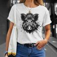 Wild Boar Boar Hunting Hunter Wild Boar Green T-Shirt Geschenke für Sie