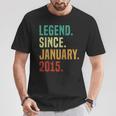10 Years Old Legend Since January 2015 10Th Birthday T-Shirt Unique Gifts