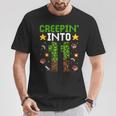 11Th Birthday Gamer Pixel Creepin’ Into 11 Video Game Party T-Shirt Funny Gifts