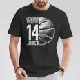 14Th Birthday Retro Basketball Player 14 Years Boy Boys T-Shirt Lustige Geschenke