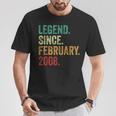 17 Years Old Legend Since February 2008 17Th Birthday T-Shirt Personalized Gifts