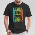 25 Geburtstag Geschenk Mann Gamer Level Complete 25 Jahre T-Shirt Lustige Geschenke
