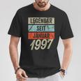 25Th Birthday Man 25 Years Legendary Since January 1997 T-Shirt Lustige Geschenke