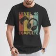 40 Geburtstag Männer Gamer Level 40 Complete T-Shirt Lustige Geschenke