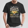 40Th Birthday Floral Made In 1985 40 Years Old Daisy T-Shirt Lustige Geschenke