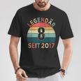 8Th Birthday Legendary Since 2017Intage 8 Years Old T-Shirt Lustige Geschenke