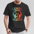 9 Años Cumpleaños Regalo GamerLevel 9 Unlocked Camiseta unisex Regalos divertidos