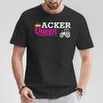 Acker Queen Bäuerin Traktor Bauernhof Spruch Landwirtin T-Shirt Lustige Geschenke