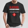 Alcohol Control Bitte Hier Blasiges Sauf Party T-Shirt Lustige Geschenke