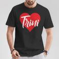 Amo A Trini Primer Nombre Yo Corazón Camiseta unisex Regalos divertidos