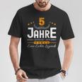 Anniversary 5 Years Company Service Anniversary Office Jokes Anniversary T-Shirt Lustige Geschenke