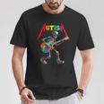 Autism Skeleton Guitar Rock Puzzle Music Autism Awareness T-Shirt Funny Gifts