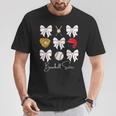 Baseball Sister Coquette Bow Girls Cheer Baseball T-Shirt Unique Gifts
