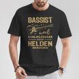 Bassist Weil Drummzeuger Auch Helden Nauch Bass T-Shirt Lustige Geschenke