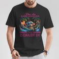 Bin Da Kann Losgehen Und Ja Es Eskaliert Eh Kostüm Affe Fun T-Shirt Lustige Geschenke