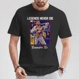 Bjj Legends Never Die Bjj Gi Brasileño Jiu Jitsu Camiseta unisex Regalos divertidos