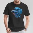 Blue Betta Fish And Siamese Betta Fish Tank Owner T-Shirt Lustige Geschenke