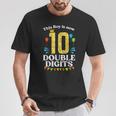 This Boy Is Now 10 Double Digits Crown 10Th Birthday Fiesta T-Shirt Unique Gifts