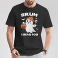 Bruh Ghost Halloween Shirt Boo Pumpkin Boys Kids Toddler T-Shirt Unique Gifts