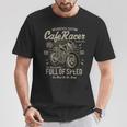 Cafe Racer Moto Full Of Speed Oldschoolintage Camiseta unisex Regalos divertidos
