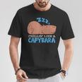 Capy Chillin' Like A Capybara Pijama Capybara Camiseta unisex Regalos divertidos