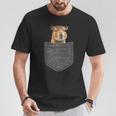 Capybara In Chest Pocket Capybara T-Shirt Lustige Geschenke