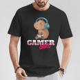 Capybara Gamer Gaming Girls' T-Shirt Lustige Geschenke