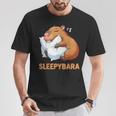 Capybara Sleep Sleepybara Nightdress Capybara Sleep T-Shirt Lustige Geschenke