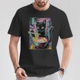 Cat Ramen Anime Manga Kawaii Otaku Fashion Cat Streetwear T-Shirt Lustige Geschenke