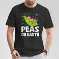 Christmas Pun Lover Peas On Earth World Peace Vegan T-Shirt Unique Gifts