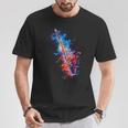 Clarinet Instrument On Colourful Painted Clarinet T-Shirt Lustige Geschenke