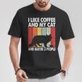 I Like Coffee And My Cat Maybe 3 People Siberian Cat Lover Camiseta unisex Regalos divertidos