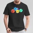 Colourful Dice In Five Different Colours T-Shirt Lustige Geschenke