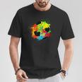 Colourful Football Ball T-Shirt Lustige Geschenke