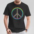 Colourful Hippie Retro Peace Peace Sign T-Shirt Lustige Geschenke