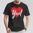Con El Nombre I Love Yael I Heart Named Camiseta unisex Regalos divertidos