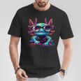 Cool Axolotl With Sunglasses Colourful Motif Axolotl T-Shirt Lustige Geschenke