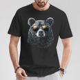 Cool Bear Portrait With Sunglasses Illustration Bear T-Shirt Lustige Geschenke