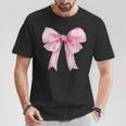 Coquette Pink Bow For Girls Cute Pink Coquette Bow T-Shirt Personalized Gifts