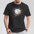 Cuteolleyball Ball Watercolor Colorful Paint Splash T-Shirt Lustige Geschenke