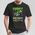 Daddy Of The Birthday Boy Party Video Gamer Pixel Number T-Shirt Funny Gifts