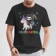 Death Metal Rock Music Death Riding Unicorn Unicorns T-Shirt Lustige Geschenke